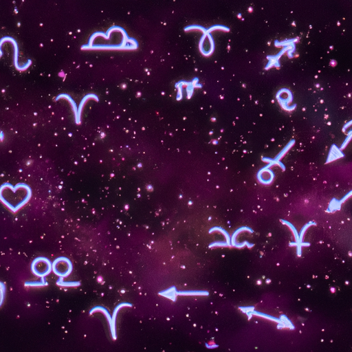 An image showcasing a celestial backdrop with twelve distinct constellations, each representing a Zodiac sign