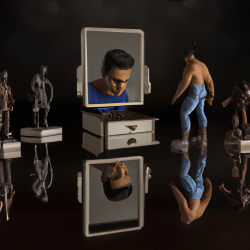 An evocative image depicting a solitary figure staring into a mirror, their reflection absent, emphasizing the lack of empathy and emotional connection in a relationship with a narcissist