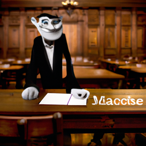 An image showcasing a mischievous cartoon character peering over a classic wooden desk in a classroom, with a sly grin and a hidden cheat sheet tucked under their sleeve, capturing the essence of timeless cheating memes