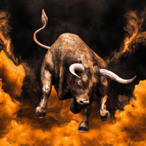 An image showcasing a determined Taurus, symbolized by a majestic bull, standing firm amidst a storm of swirling opinions
