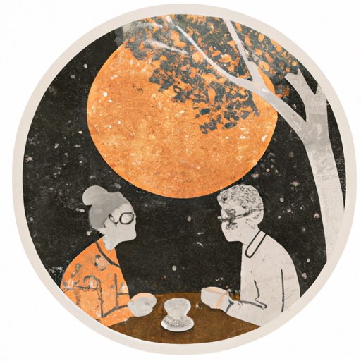 An image that depicts two people engrossed in deep conversation at a cozy, candlelit cafe
