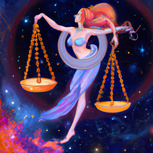 An image showcasing the enchanting dance between Libra and other zodiac signs