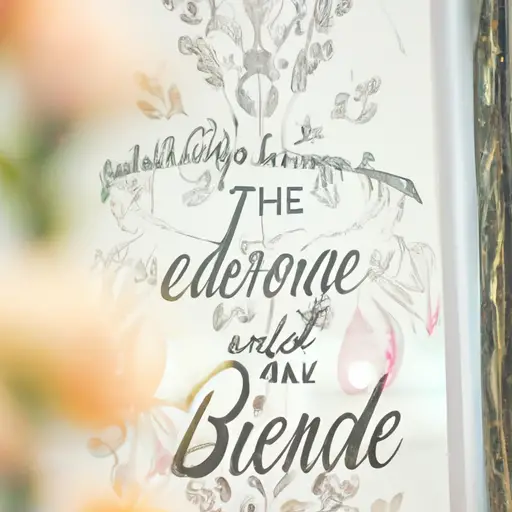 the essence of a bride's wedding day with an image of delicate calligraphy on a vintage mirror, reflecting heartfelt quotes that inspire love, joy, and hope, amidst a backdrop of soft pastel flowers