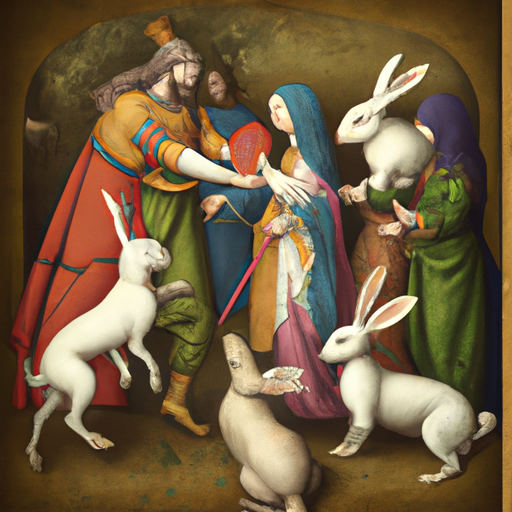 An image showcasing the historical significance of rabbits