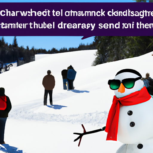 An image showcasing a frozen tundra landscape, with a snowman wearing sunglasses and a smirk, ignoring a person who desperately tries to start a conversation
