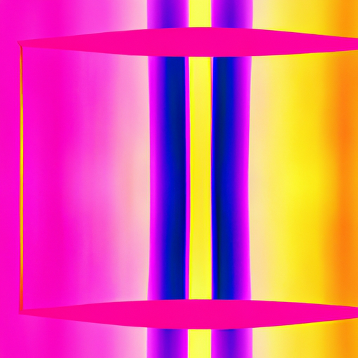 An image portraying the Gemini symbol, two vertical lines joined by two horizontal lines, interlaced with vibrant colors reflecting the duality of their personality traits