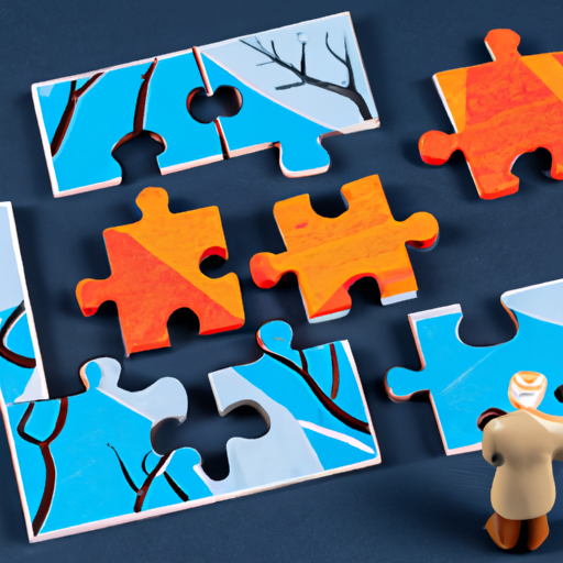 An image that depicts a person surrounded by puzzle pieces, symbolizing the practical strategies to foster a growth mindset