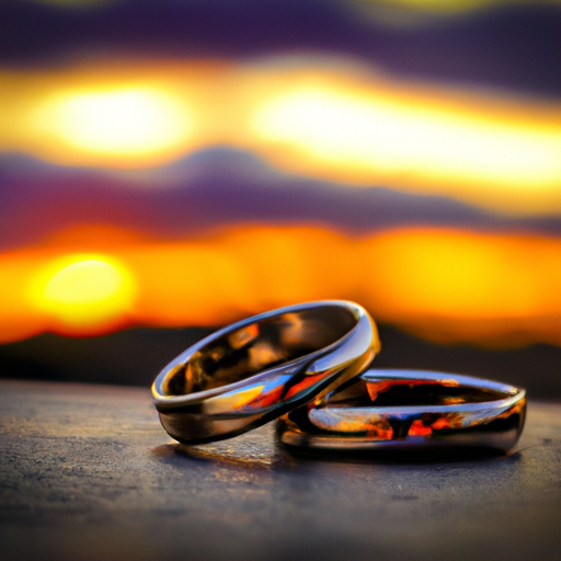 An image showcasing two intertwined wedding rings, symbolizing unity and commitment