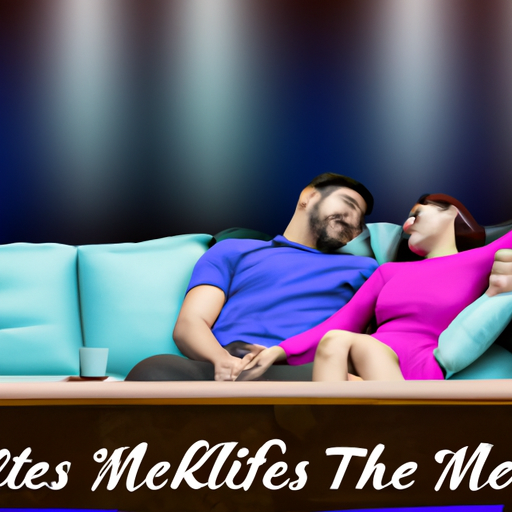 An image depicting a couple sitting on a cozy couch, their relaxed postures displaying contentment