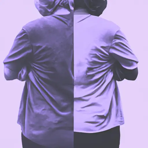 An image depicting two people standing back-to-back with crossed arms, their body language revealing distance and tension