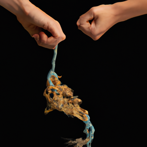 An image depicting a person tightly gripping onto a crumbling rope, symbolizing the weight of expired friendships