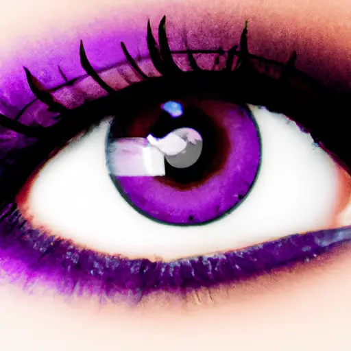 An image showcasing a diverse range of rare eye colors, including a striking close-up of violet eyes
