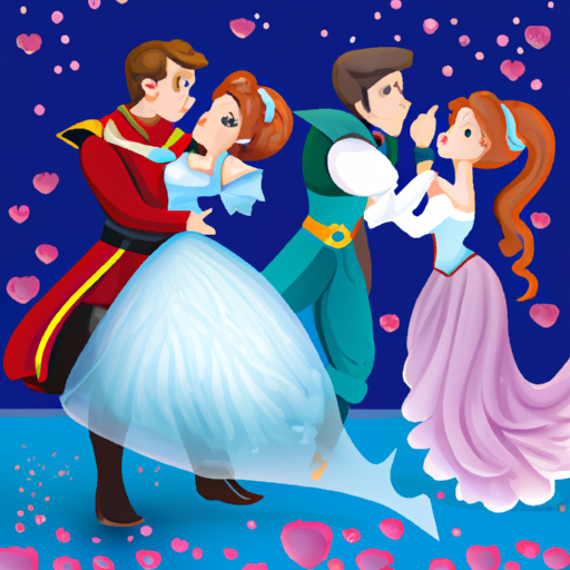 An image showcasing the enchanting love of Disney princesses