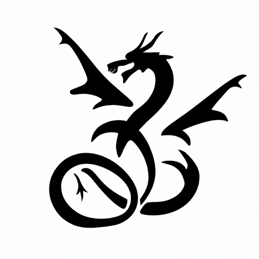 An image showcasing a sleek, minimalist dragon tattoo design idea