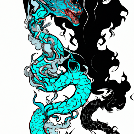 An image showcasing a mesmerizing dragon sleeve tattoo design for men and women
