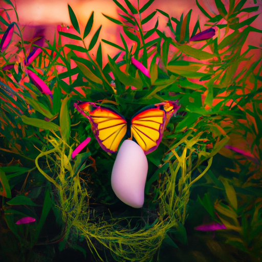 An image showcasing a vibrant butterfly emerging from a cocoon, symbolizing transformation and growth