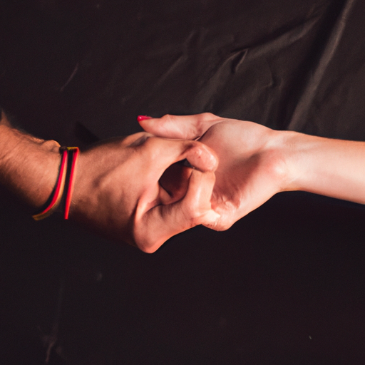 An image depicting two intertwined hands, fingers interlocked, showcasing the subtle but powerful connection between souls