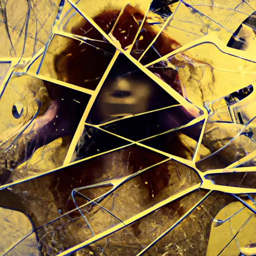An image that portrays a shattered mirror reflecting a distressed figure, surrounded by a tangled web of twisted reflections, capturing the torment and confusion experienced by victims of gaslighting