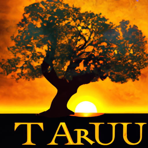 An image showcasing a sturdy oak tree, firmly rooted in the ground, symbolizing the Taurus zodiac sign's unwavering reliability and determination, with a golden sunrise casting a warm glow on its branches