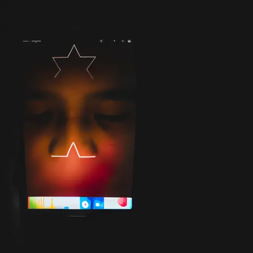 An image that depicts a person immersed in darkness, their face illuminated by the glow of a smartphone screen