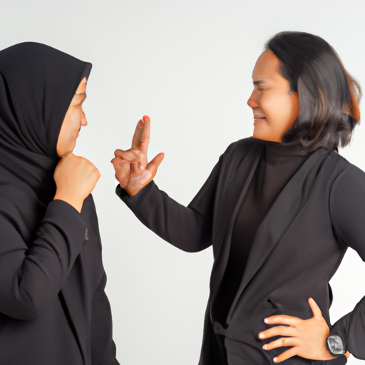 An image depicting two individuals facing each other, engaged in active listening, with open body language, maintaining eye contact, and using expressive hand gestures to convey understanding and empathy
