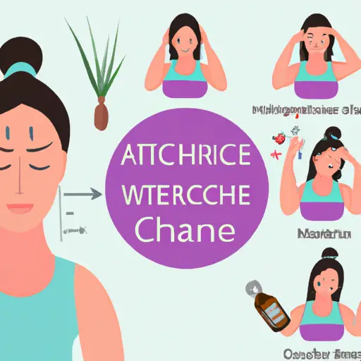An image showcasing various treatment options for chronic headaches in women