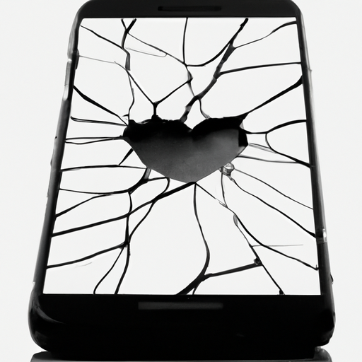 An image showcasing a cracked smartphone screen, revealing a shattered heart underneath, symbolizing the broken promises of the "I'll call you" statement