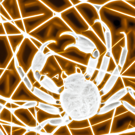 An image that portrays a web of tangled strings, each representing a different manipulative tactic, in the center of which lies a crab, symbolizing the cunning nature of cancers