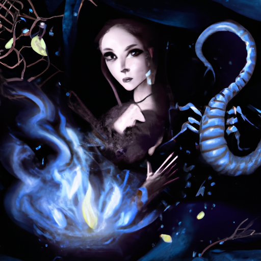 An image capturing the enigmatic essence of Scorpio, the captivating sorcerers of the zodiac